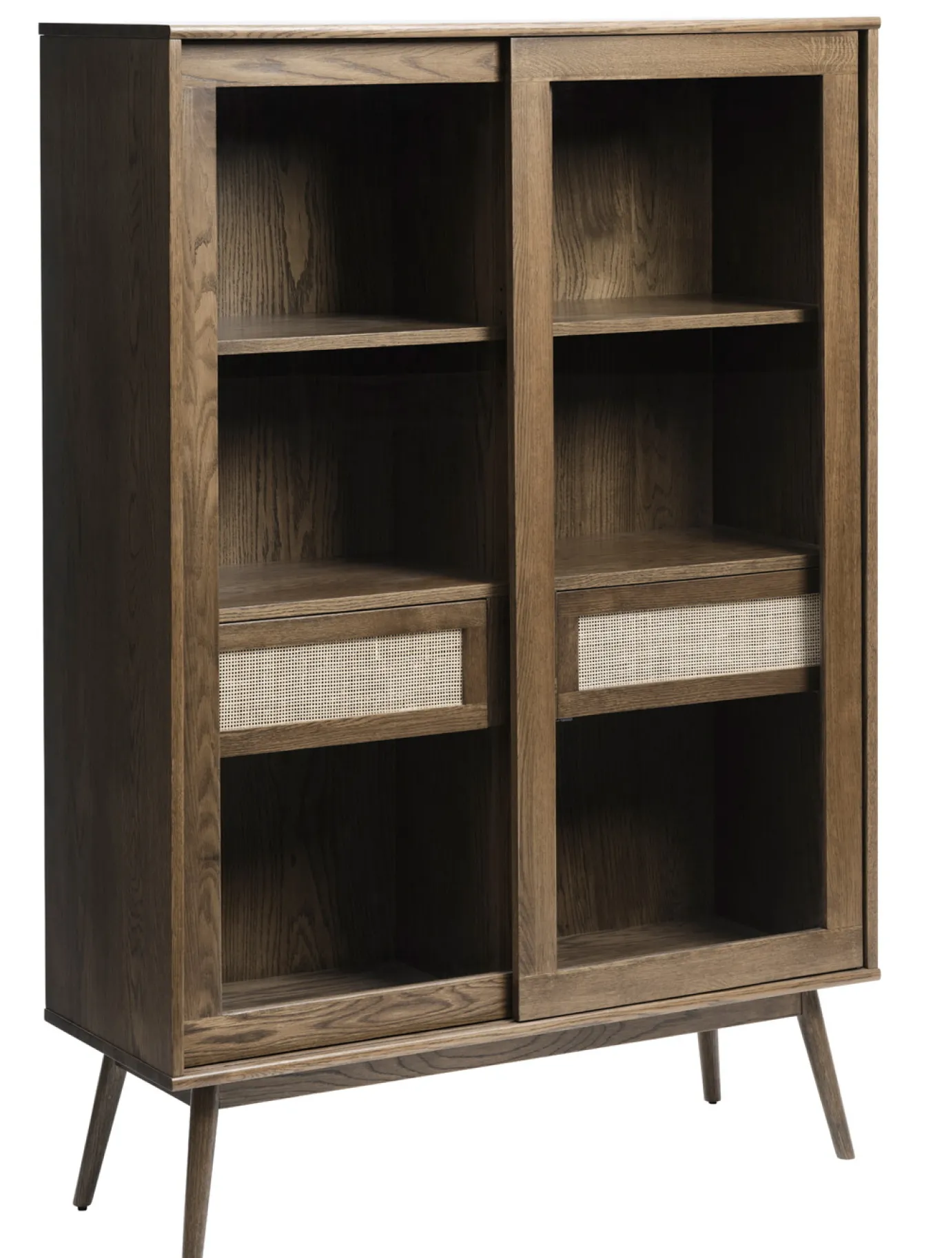 Vitrinekast Barrali Smoked Eiken 160cm - Giga Living