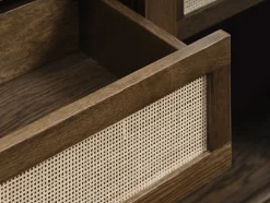 Vitrinekast Barrali Smoked Eiken 160cm - Giga Living
