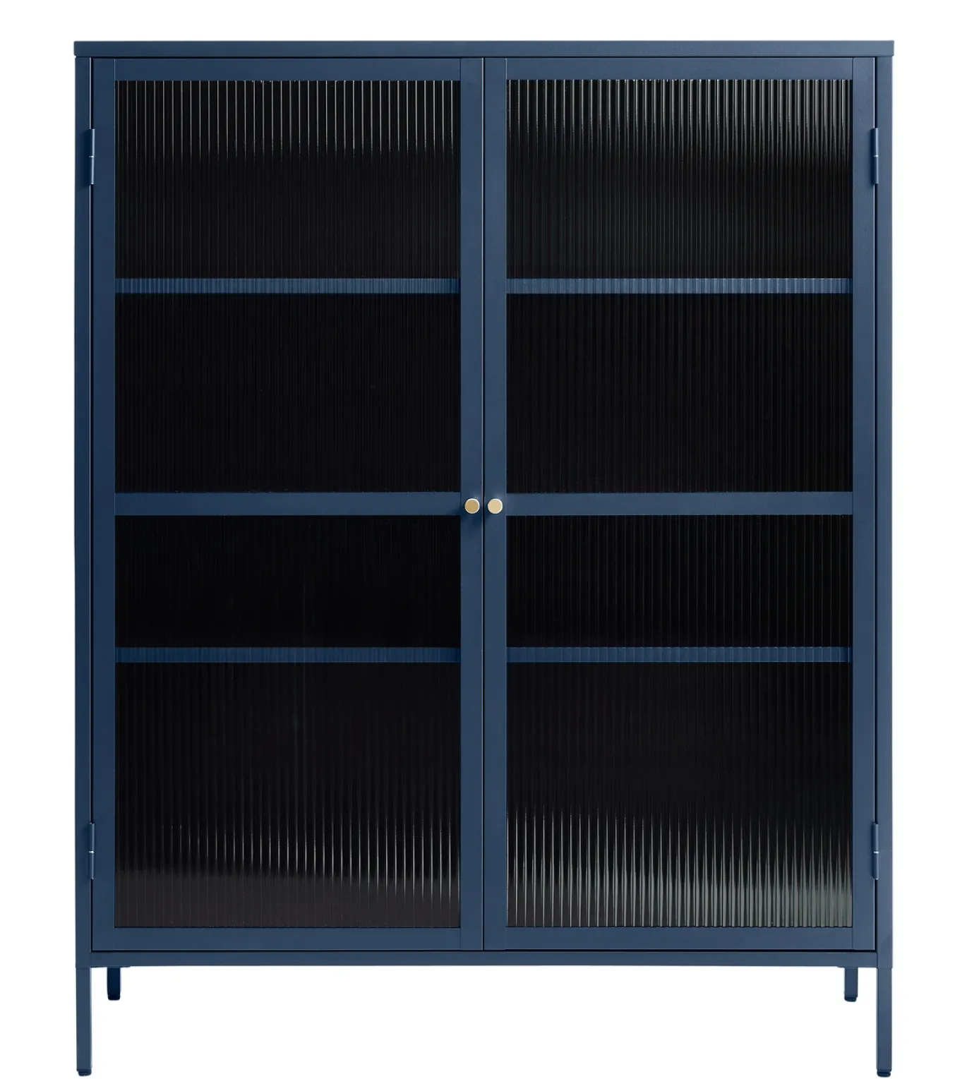 Vitrinekast Bronco Blauw H140 cm - Giga Living