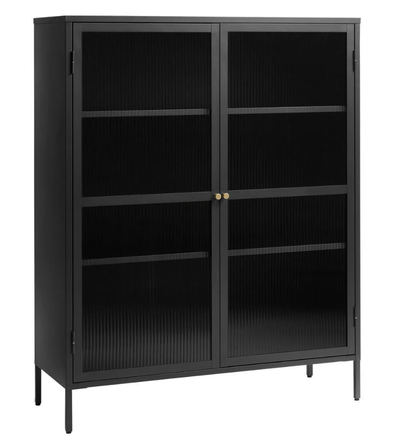 Vitrinekast Bronco Zwart H140 cm - Giga Living