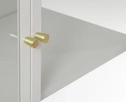 Vitrinekast Carmel Hoog Greige Metaal 160cm - Giga Living
