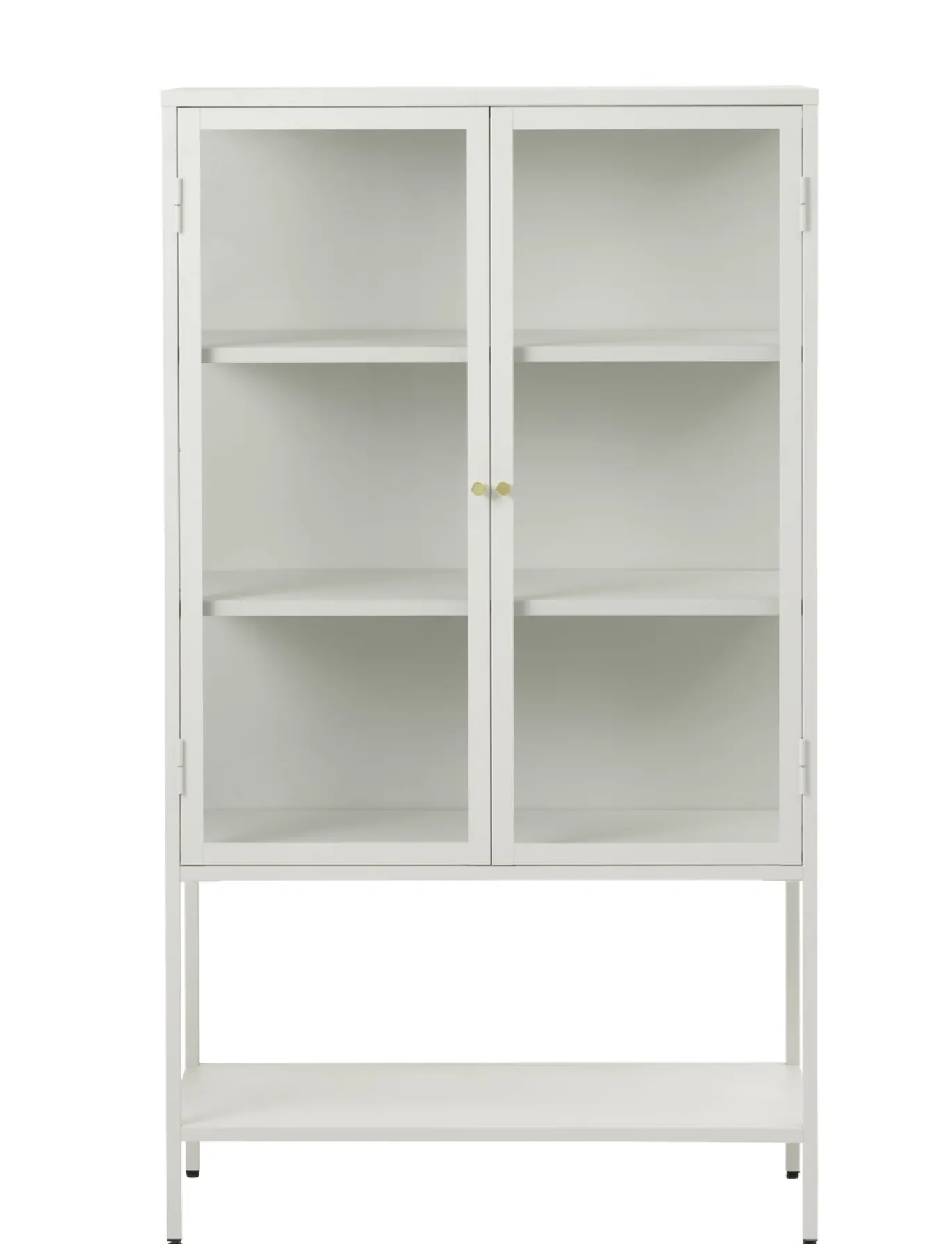 Vitrinekast Carmel Hoog Greige Metaal 160cm - Giga Living