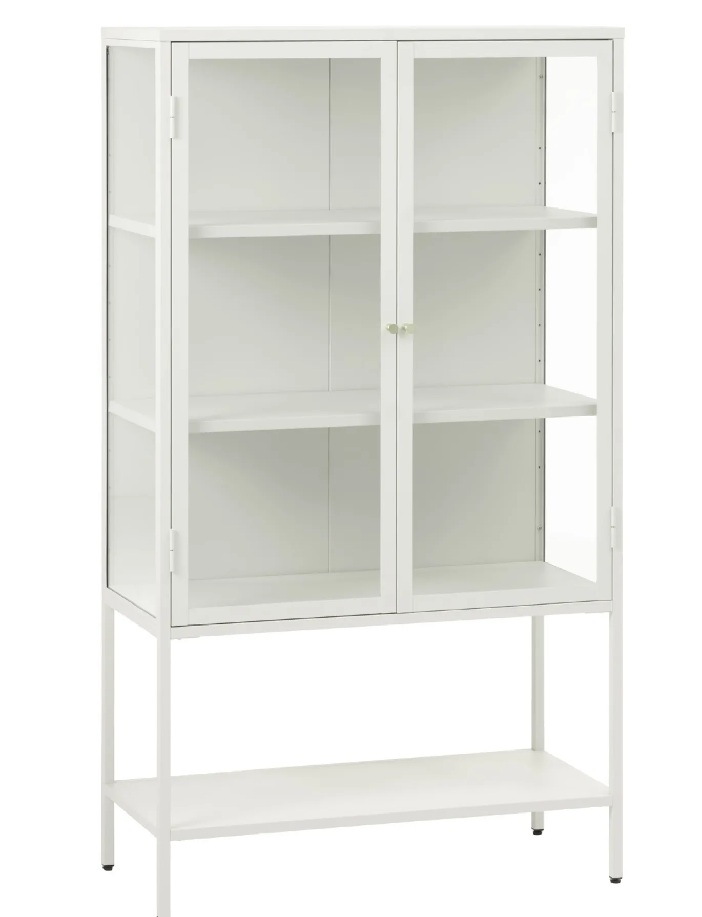Vitrinekast Carmel Hoog Greige Metaal 160cm - Giga Living