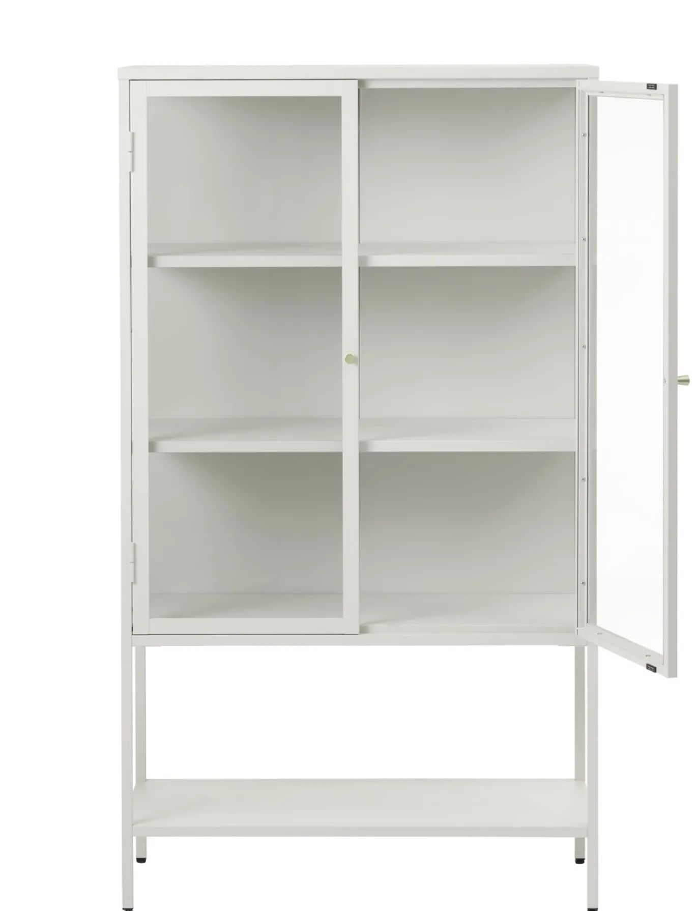 Vitrinekast Carmel Hoog Greige Metaal 160cm - Giga Living