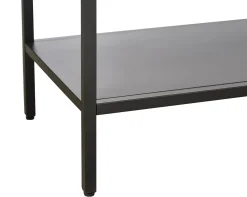 Vitrinekast Carmel Hoog Zwart Metaal 160cm - Giga Living