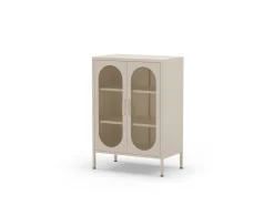 Vitrinekast Diora 2d Crème - Giga Meubel
