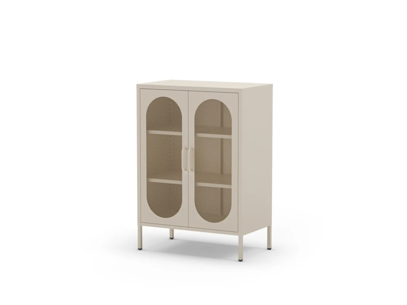 Vitrinekast Diora 2d Crème - Giga Meubel