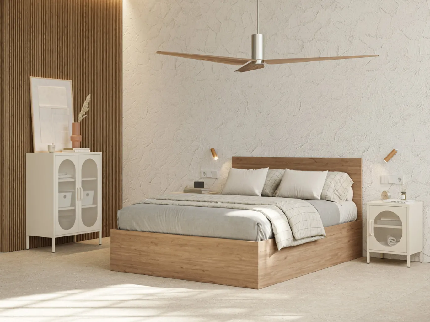 Vitrinekast Diora 2d Crème - Giga Meubel