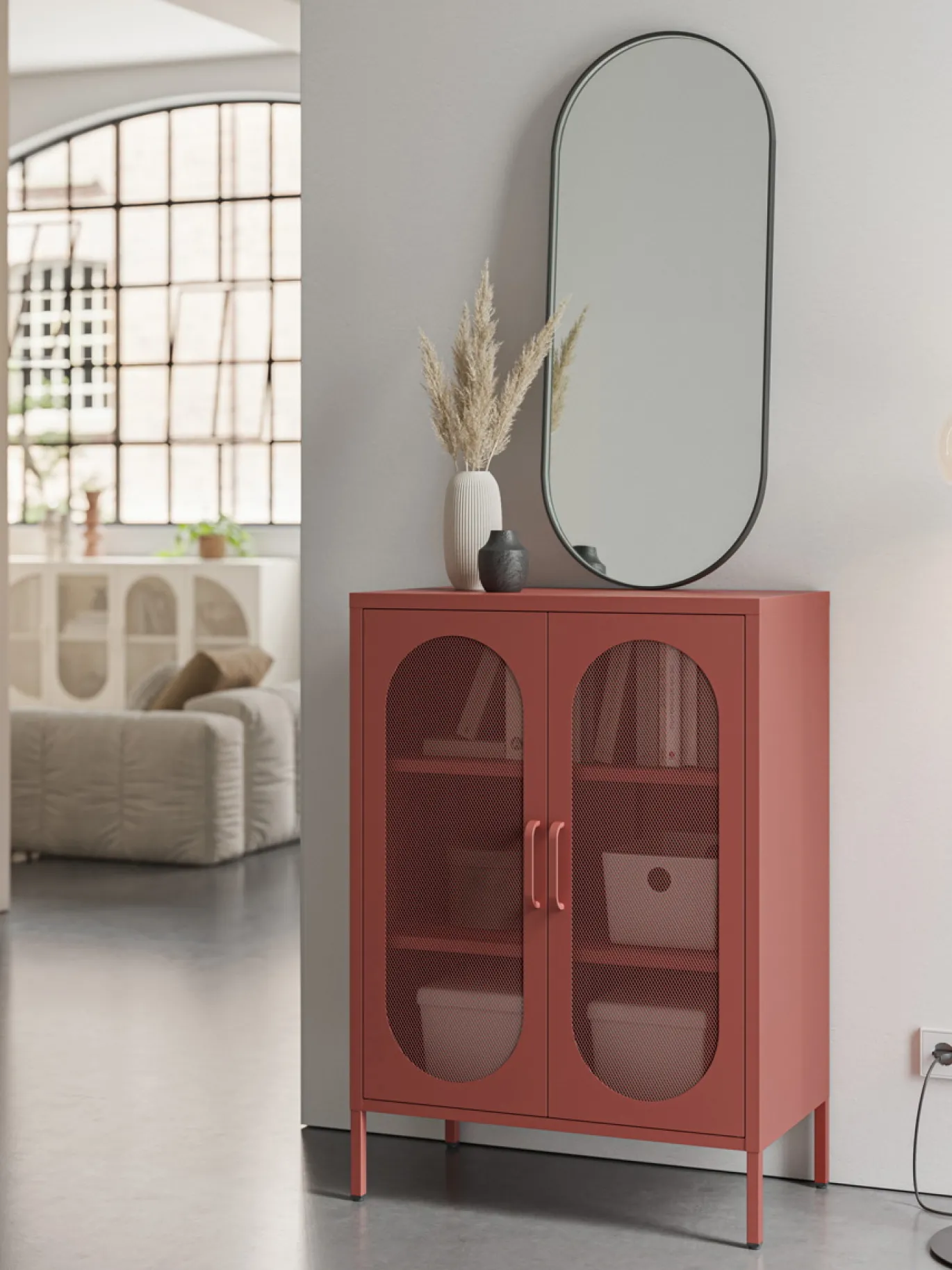 Vitrinekast Diora 2d Terracotta - Giga Meubel