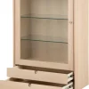 Vitrinekast Dysta Eikenfineer Wit 143cm - Giga Living