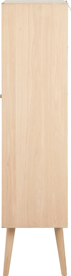 Vitrinekast Dysta Eikenfineer Wit 143cm - Giga Living