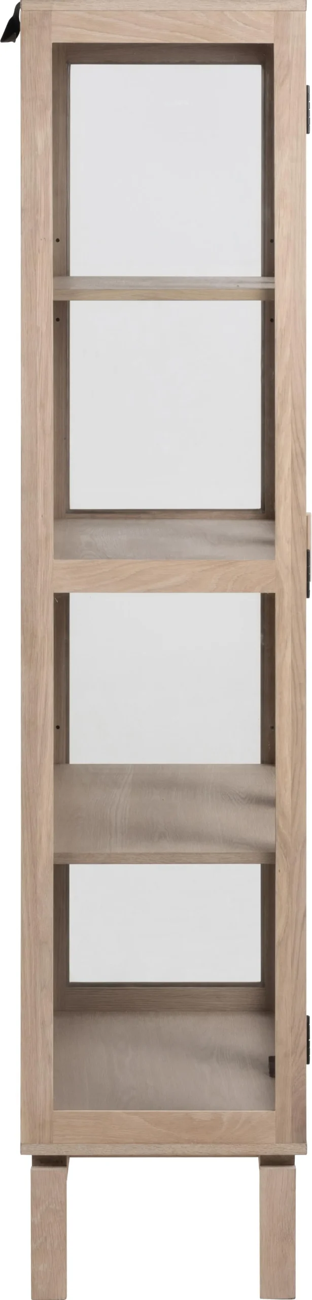 Vitrinekast Klevik Eikenfineer Wit 180cm - Giga Living