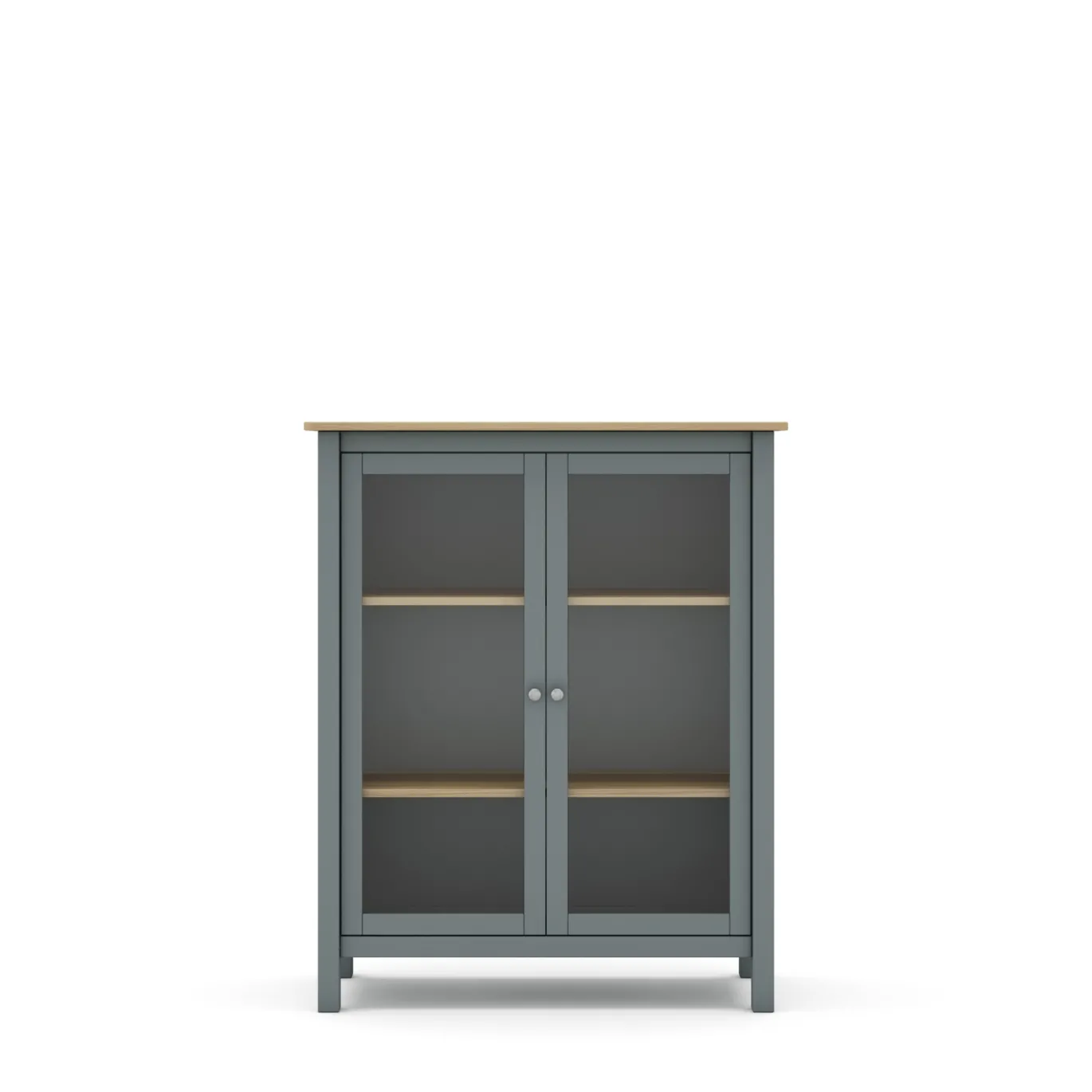 Vitrinekast Misti 2d Khaki Groen/eiken - Giga Meubel