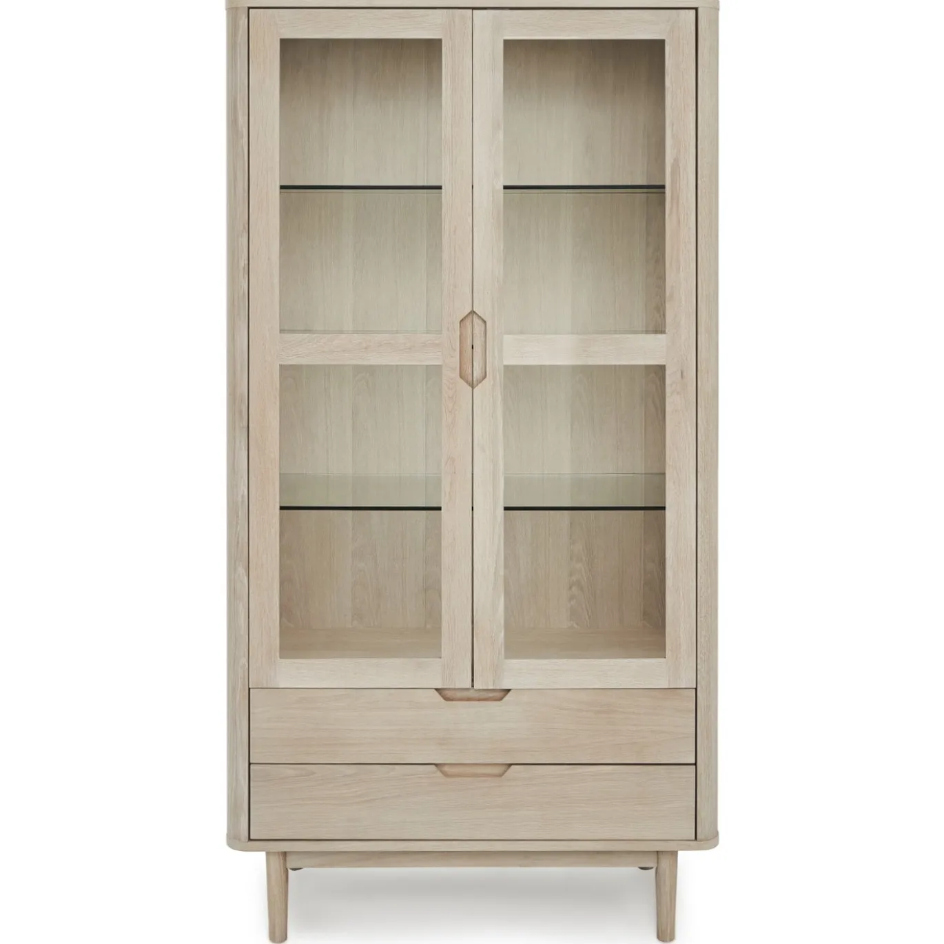 Vitrinekast Nyborg Eiken 190cm - Giga Meubel