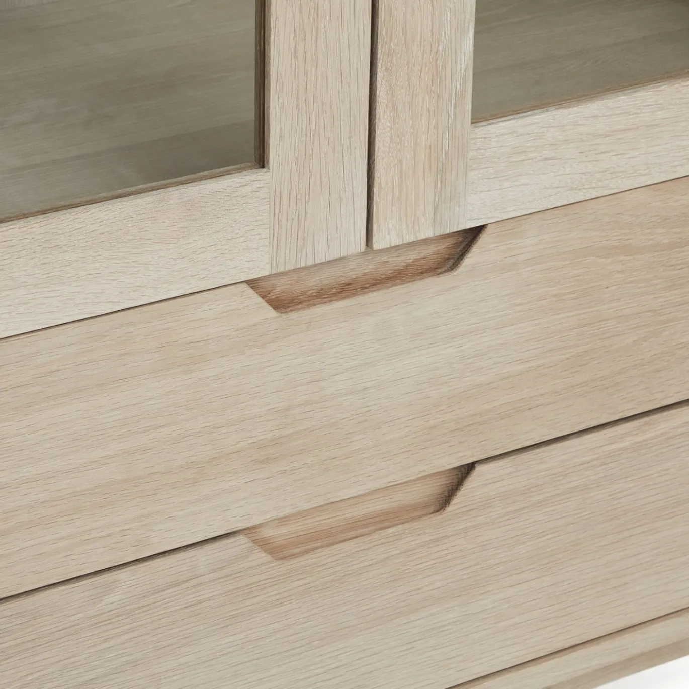 Vitrinekast Nyborg Eiken 190cm - Giga Meubel
