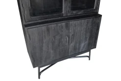 Vitrinekast Romee Zwart 100cm - Giga Meubel