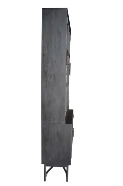 Vitrinekast Romee Zwart 100cm - Giga Meubel