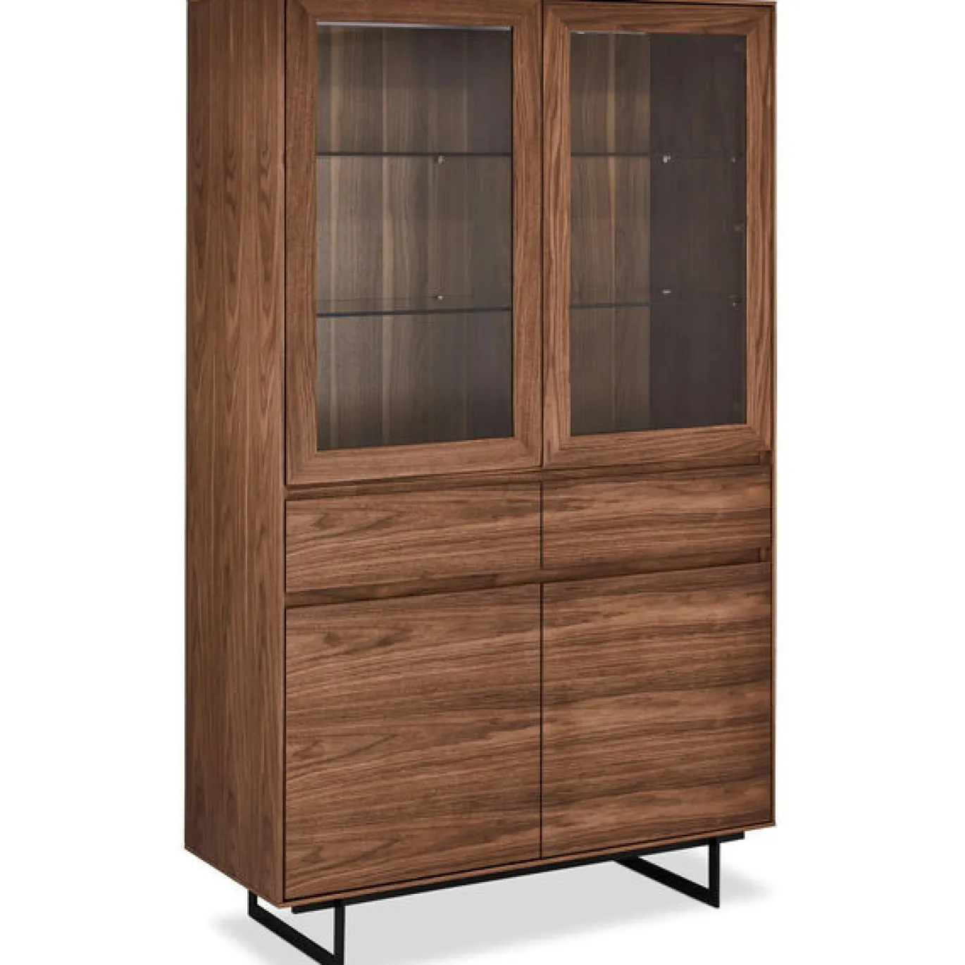 Vitrinekast Tokyo Walnoot 190cm - Giga Meubel