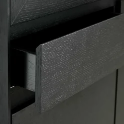 Vitrinekast Tokyo Zwart 190cm - Giga Meubel
