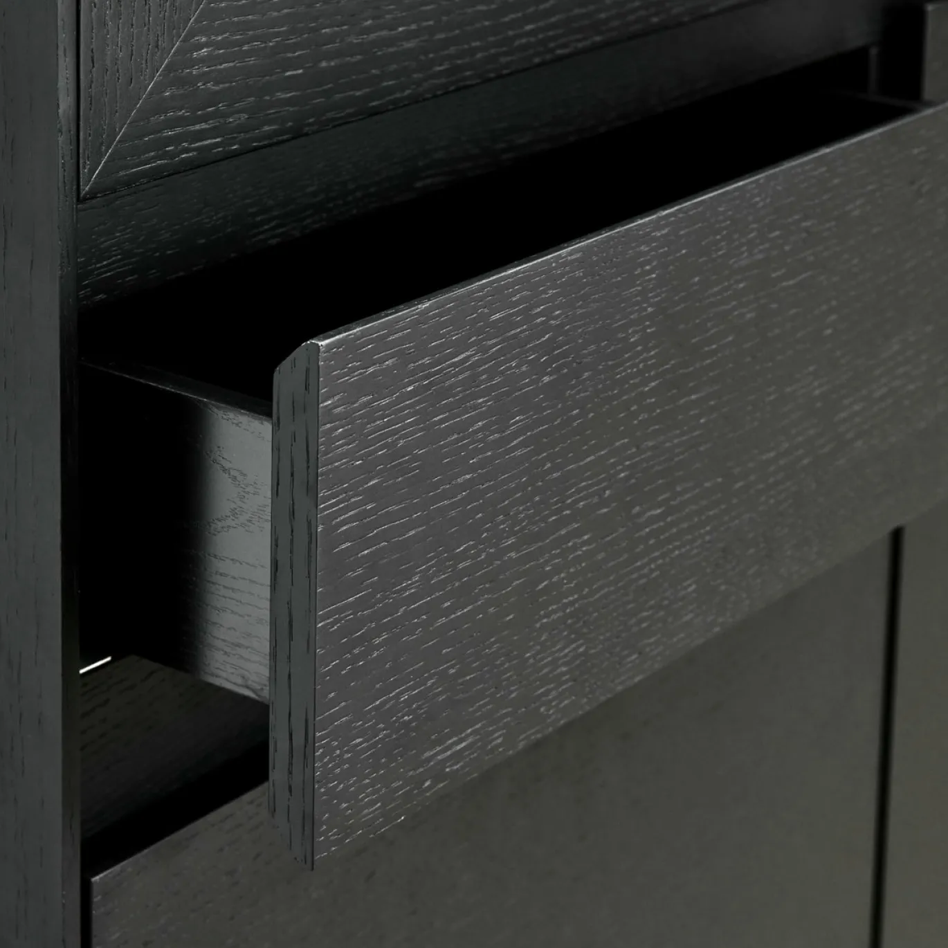 Vitrinekast Tokyo Zwart 190cm - Giga Meubel