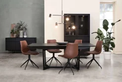 Vitrinekast Tokyo Zwart 190cm - Giga Meubel