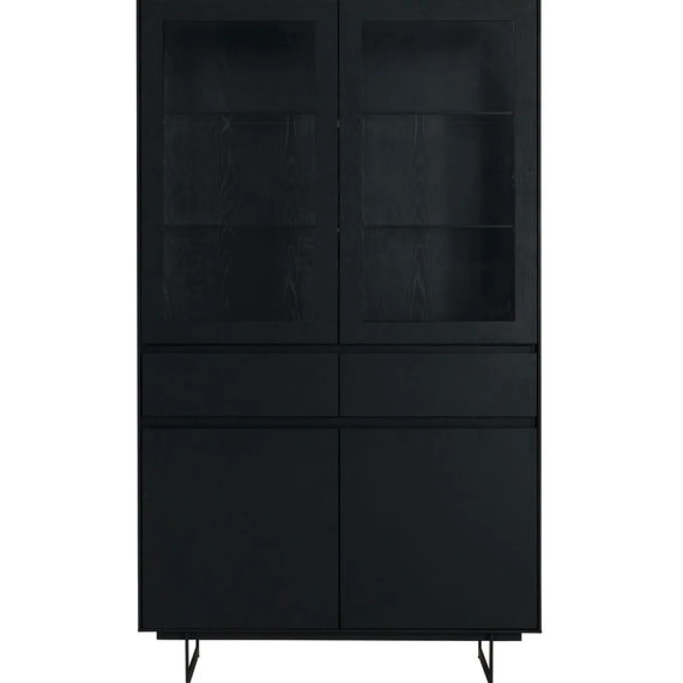 Vitrinekast Tokyo Zwart 190cm - Giga Meubel