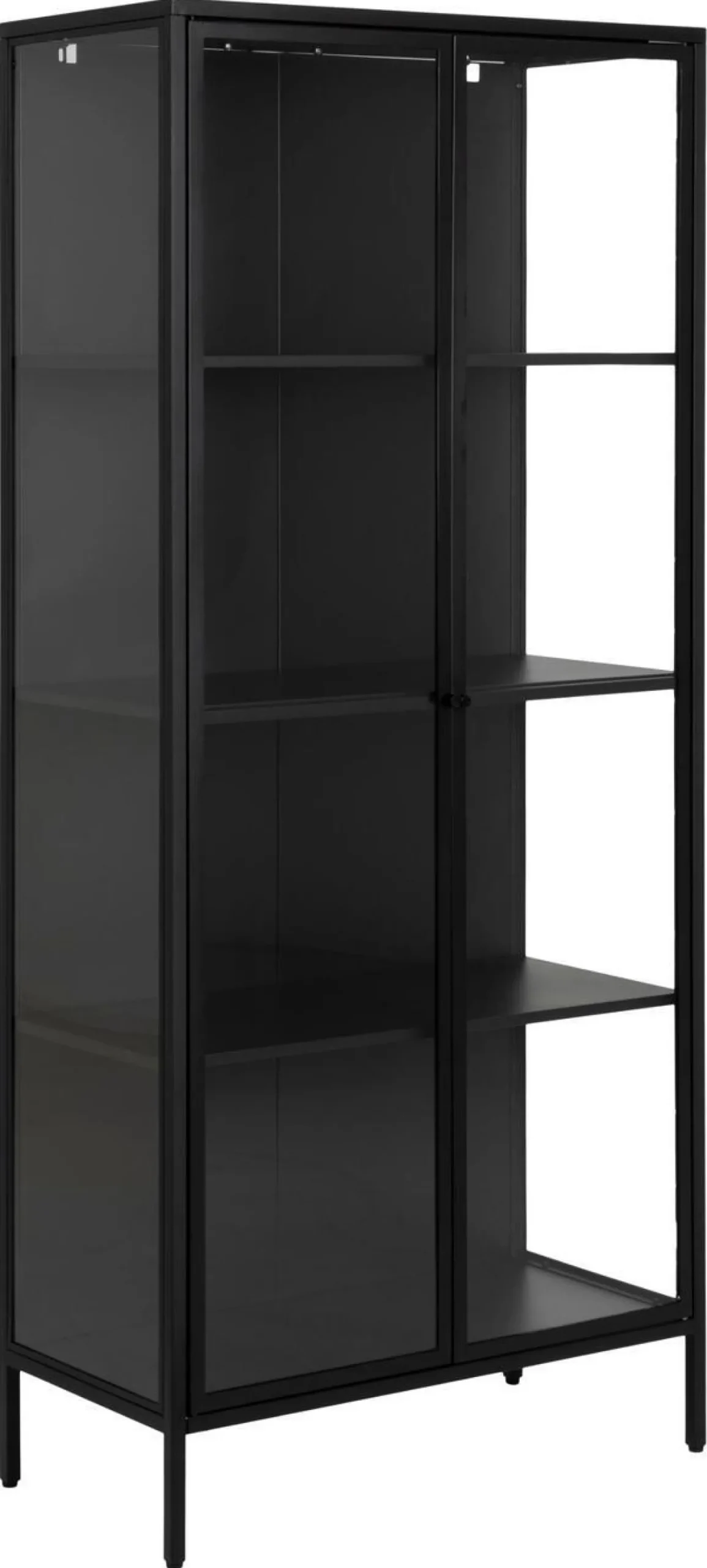 Vitrinekast Valencia Metal Zwart Groot - Giga Living