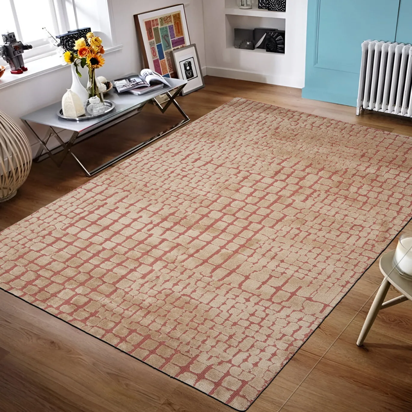 Vloerkleed Atmore Beige/Roest 195x300cm - Giga Living