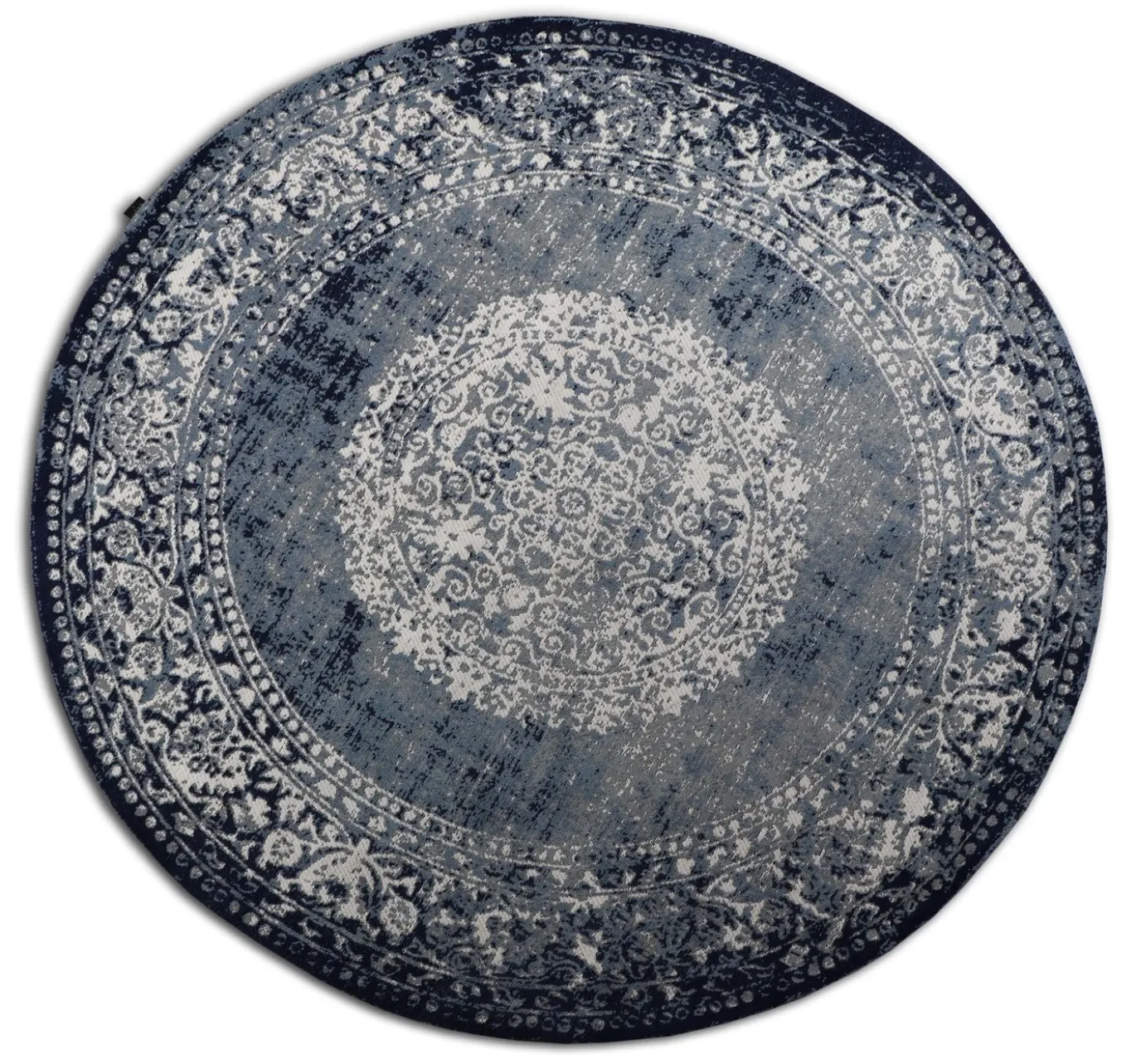 Vloerkleed Durban Vintage Blauw Ø150cm - Giga Living