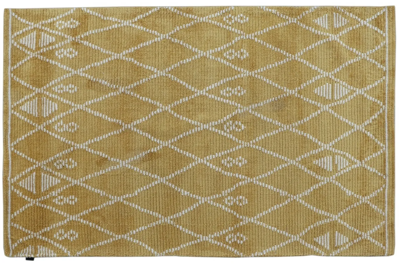 Vloerkleed Florence Geruit Mosterd 200x300cm - Giga Living
