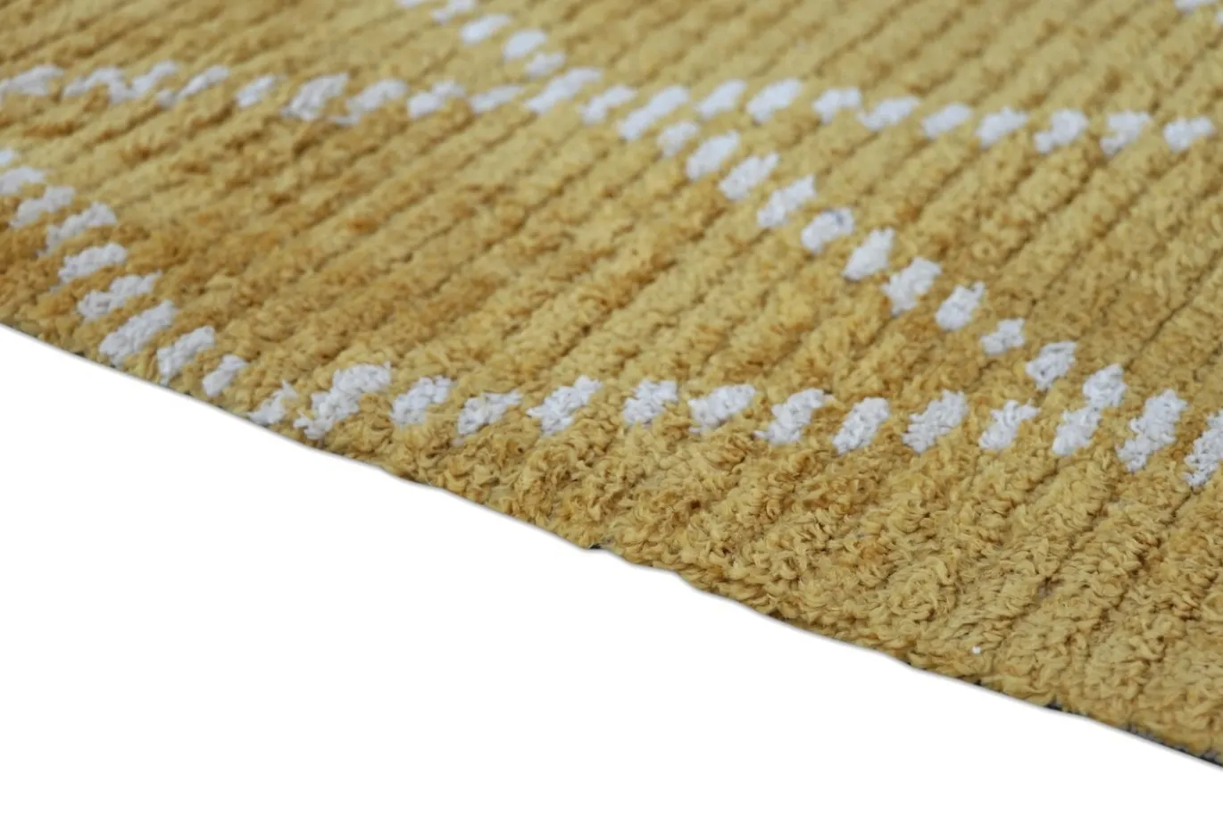 Vloerkleed Florence Geruit Mosterd 200x300cm - Giga Living