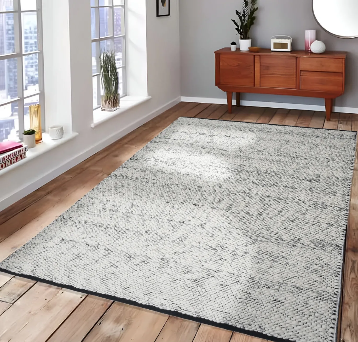 Vloerkleed Heather Grijs 160x230cm - Giga Living
