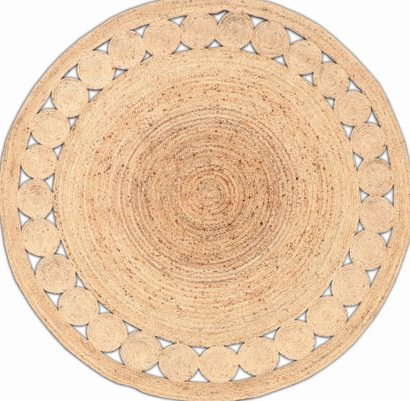 Vloerkleed Jaipur Klassiek Naturel Ø200cm - Giga Living