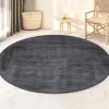 Vloerkleed Milan Königlich Donkergrijs Ø195cm - Giga Living
