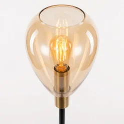 Vloerlamp Anita 1-Lichts Amber Glas - Giga Meubel
