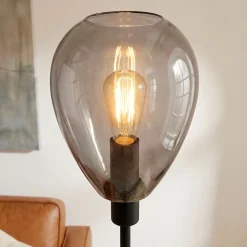 Vloerlamp Anita 1-Lichts Smoke Glas - Giga Meubel