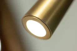 Vloerlamp Barry 2-Lichts Zwart/Messing - Giga Meubel