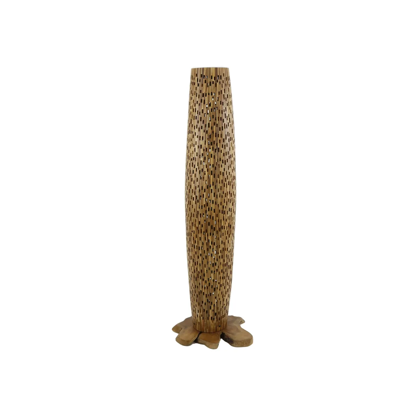 Vloerlamp Bars Gerecycled Teakhout Naturel M - Giga Meubel