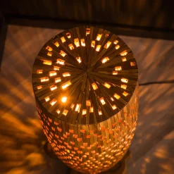 Vloerlamp Bars Gerecycled Teakhout Naturel M - Giga Meubel