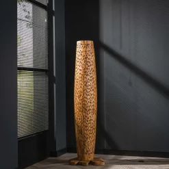 Vloerlamp Bars Gerecycled Teakhout Naturel M - Giga Meubel