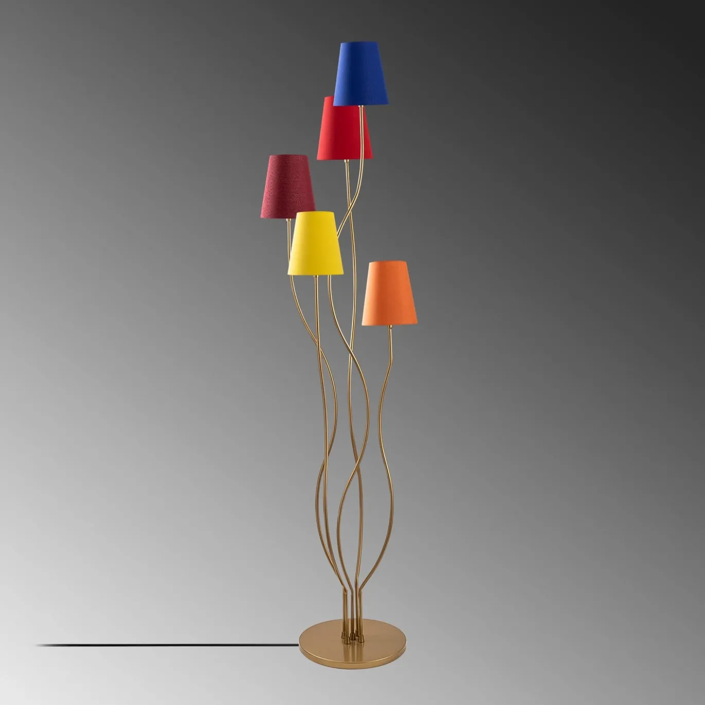 Vloerlamp Bonibon Regenboog/Goud