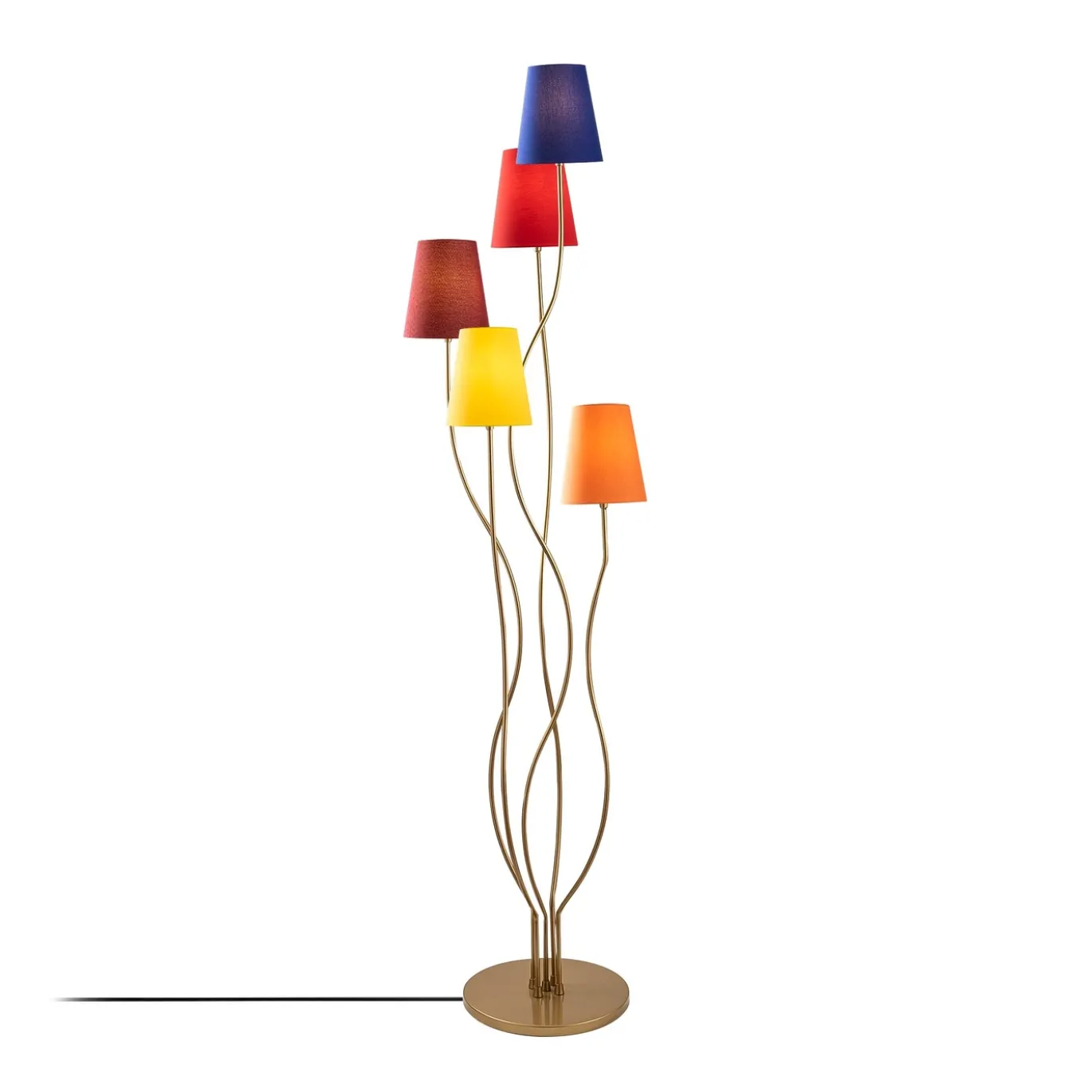 Vloerlamp Bonibon Regenboog/Goud