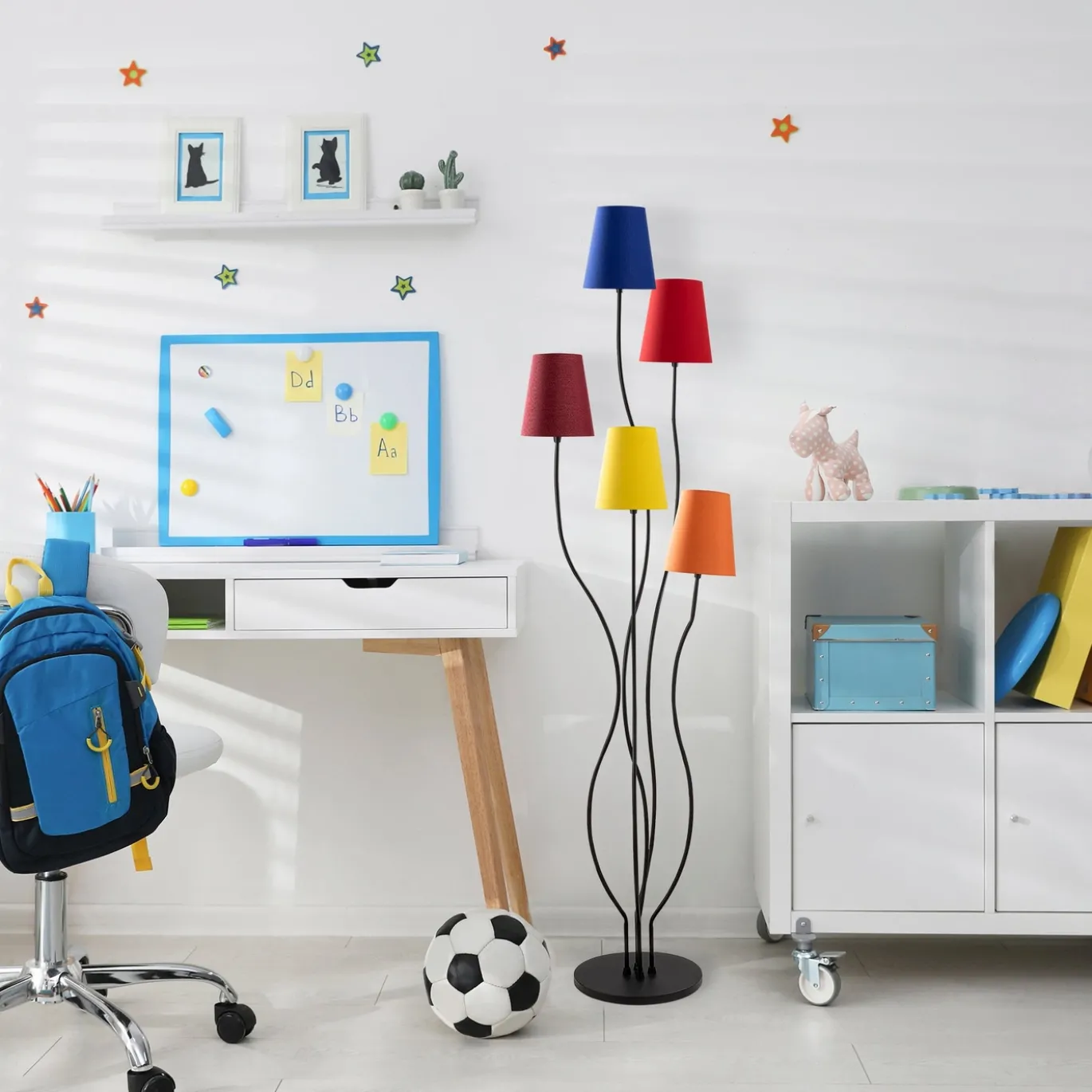Vloerlamp Bonibon Regenboog/Zwart