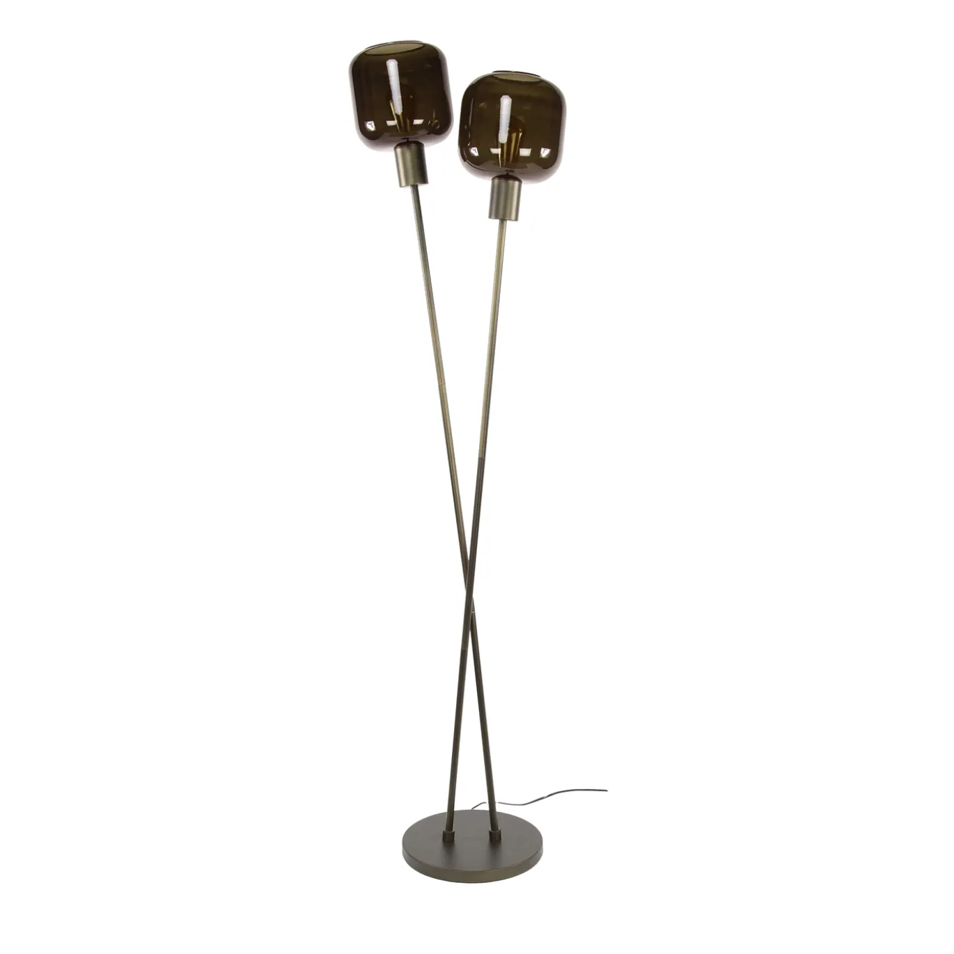 Vloerlamp Bronza 2-Lichts Bruin - Giga Meubel