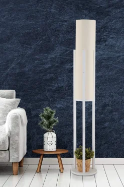 Vloerlamp Circle Dor MDF Wit