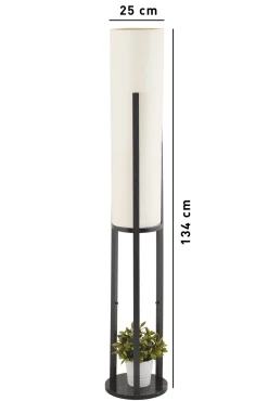 Vloerlamp Circle Dor MDF Zwart