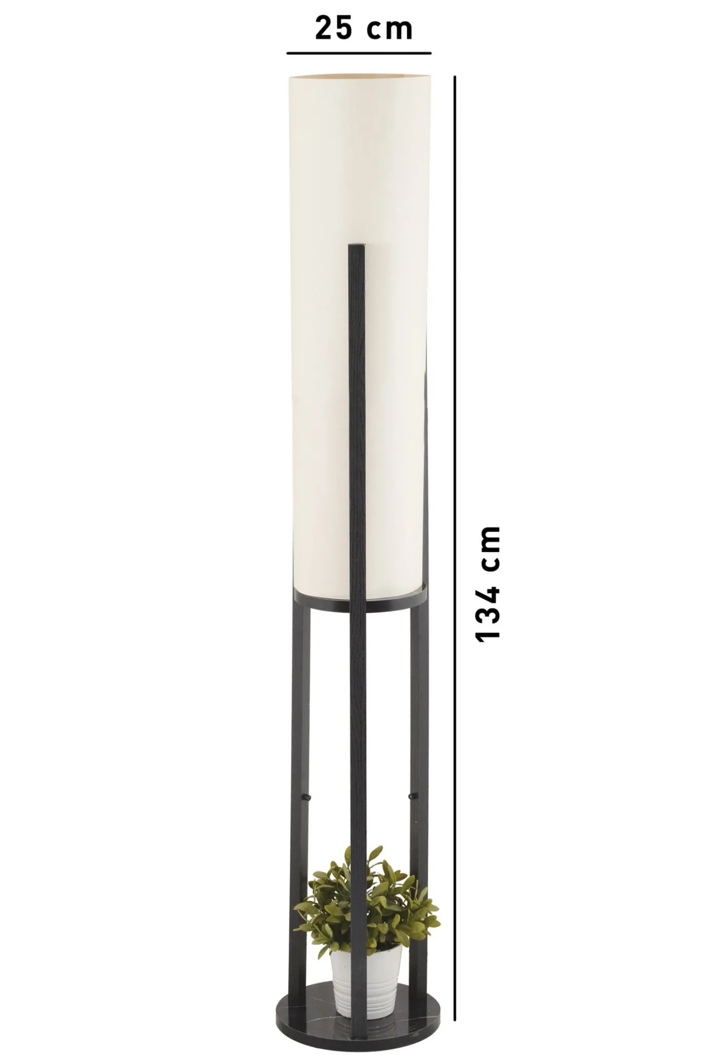 Vloerlamp Circle Dor MDF Zwart