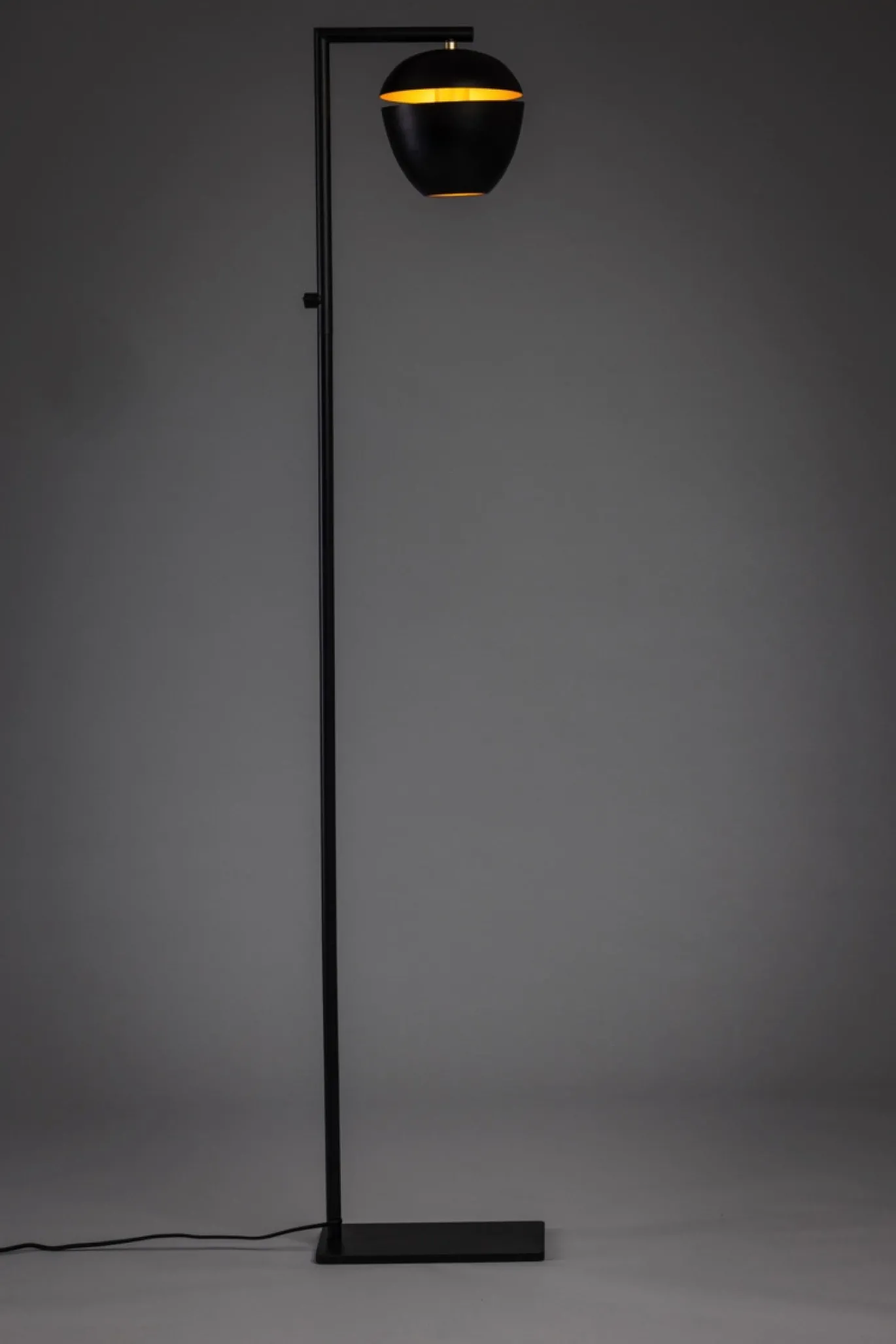 Vloerlamp Claire 1-Lichts Zwart/Messing - Giga Meubel