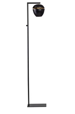 Vloerlamp Claire 1-Lichts Zwart/Messing - Giga Meubel