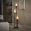 Vloerlamp Cocoon 3-lichts Sienna Bruin-frosted - Giga Meubel